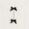 Baby & Peuter-top met pointelle-patroon en strik