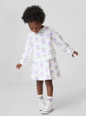 Baby & Peuter Vintagesoft bloemenprint skort-set