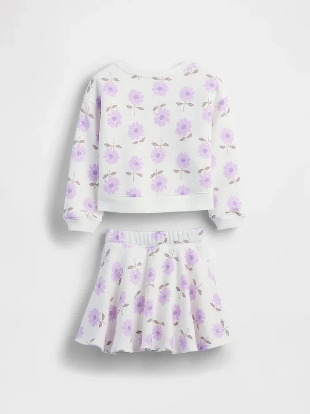 Baby & Peuter Vintagesoft bloemenprint skort-set