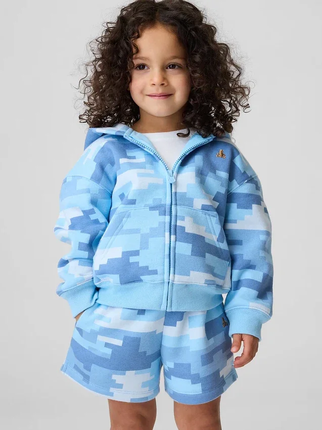 Baby & Peuter Vintagesoft camouflage hoodie met rits