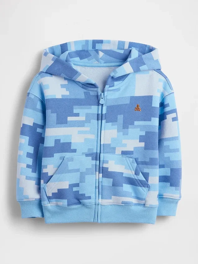 Baby & Peuter Vintagesoft camouflage hoodie met rits