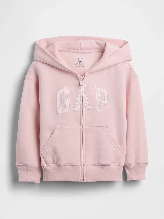 Baby & Peuter Vintagesoft-hoodie met rits en logo