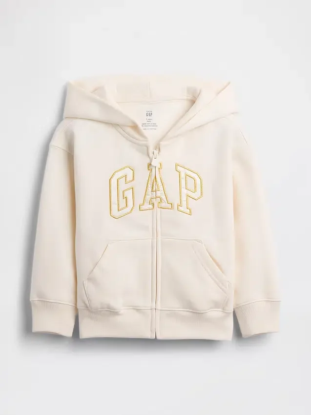 Baby & Peuter Vintagesoft-hoodie met rits en logo