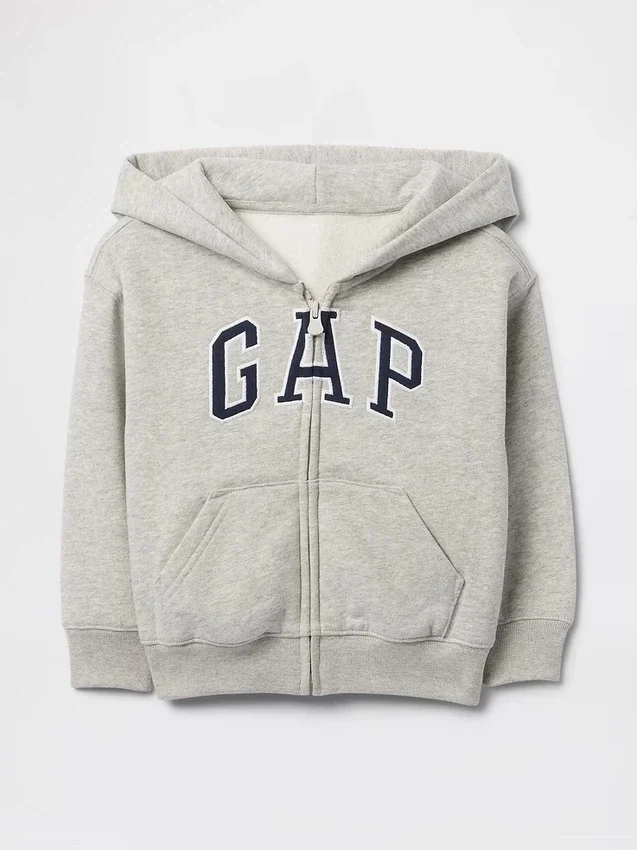Baby & Peuter Vintagesoft-hoodie met rits en logo