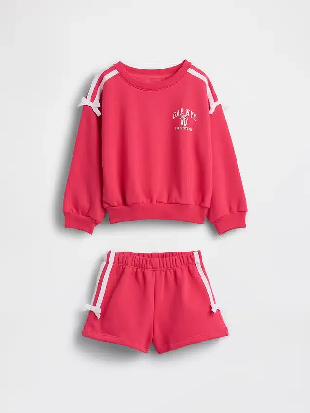 Baby & Peuter Vintagesoft-sweatset met striklogo