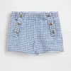 Baby & Peuter-zeemansmotief in gingham-denim korte broek