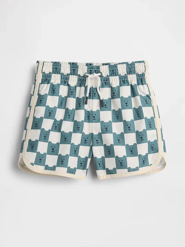 Baby & Peuter-zwembroekje met Brannan Bear-print van gerecycled materiaal