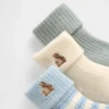 Baby-ribsokken met omgeslagen boord (3-pack)