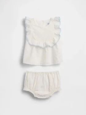 Baby-set met slabbetje met gaatjes