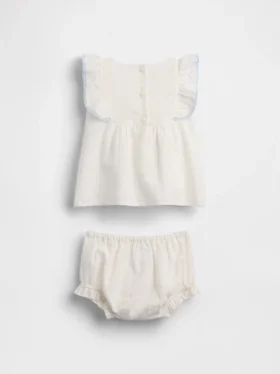 Baby-set met slabbetje met gaatjes