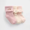 Baby-sokken met omgeslagen boord (3-pack)