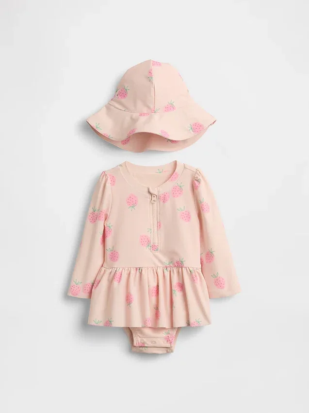 Baby Strawberry Rashguard-zwemset