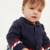 Baby-vest met schouderbandjes in maritieme stijl
