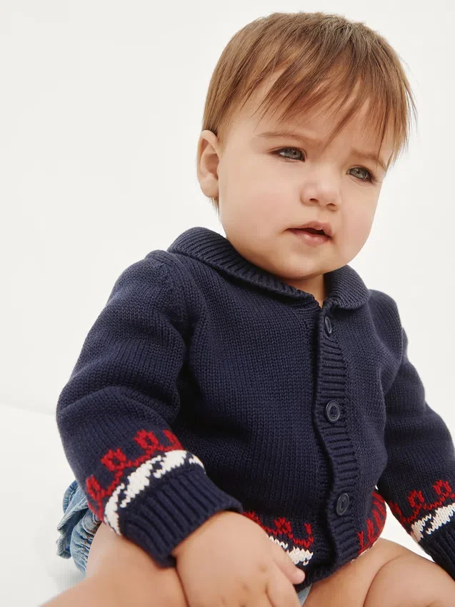 Baby-vest met schouderbandjes in maritieme stijl