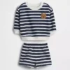 Baby Vintagesoft Bear Stripe-sweatset