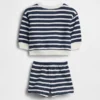 Baby Vintagesoft Bear Stripe-sweatset