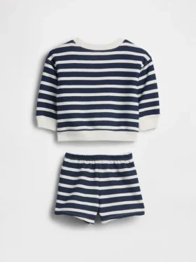 Baby Vintagesoft Bear Stripe-sweatset