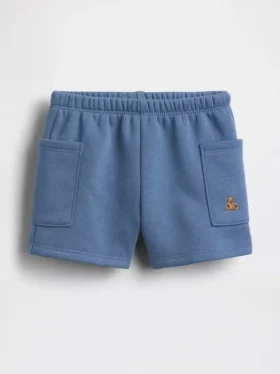 Baby Vintagesoft-korte broek met zakken en elastische tailleband