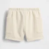 Baby Vintagesoft-korte broek met zakken en elastische tailleband