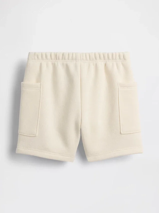 Baby Vintagesoft-korte broek met zakken en elastische tailleband