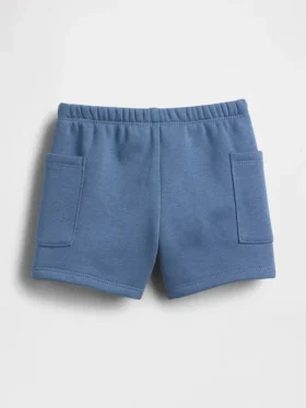 Baby Vintagesoft-korte broek met zakken en elastische tailleband