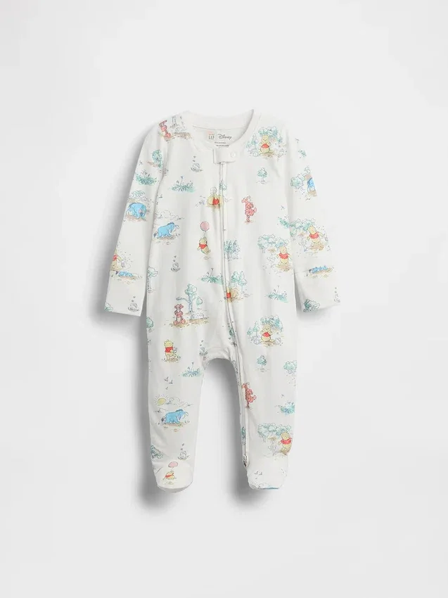 Baby Winnie de Poeh-boxpakje met voetjes van biologisch katoen