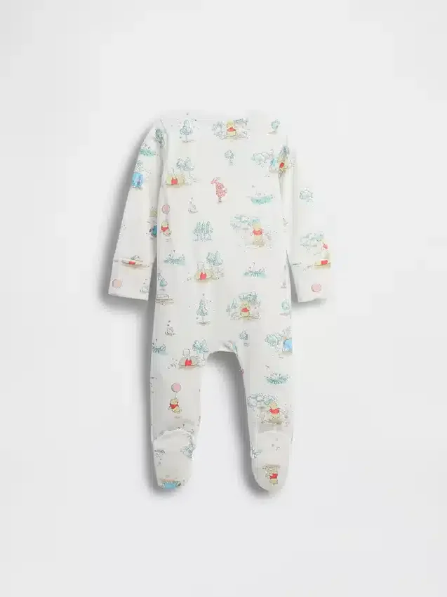 Baby Winnie de Poeh-boxpakje met voetjes van biologisch katoen