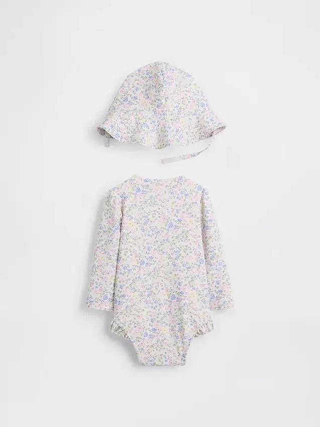 Baby-zwemset met bloemenprint