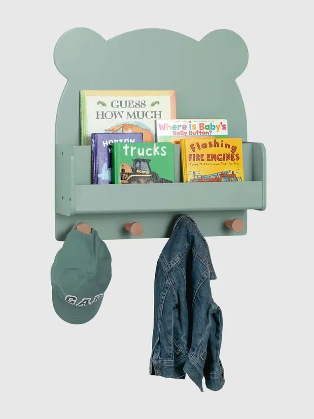 babyGap Brannan Bear wandplank met 4 haken