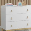 babyGap Legacy-ladekast met 3 lades, lederen handgrepen en in elkaar grijpende lades