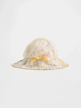 Babyzonnehoedje met bloemenprint