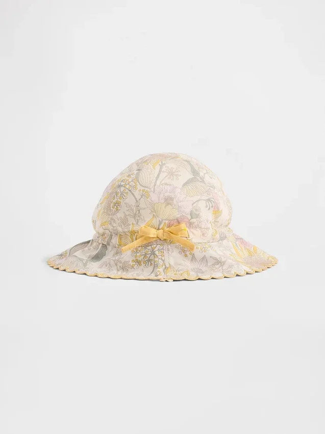 Babyzonnehoedje met bloemenprint