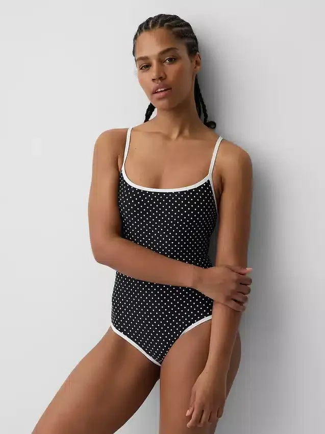 Badkleding met ronde hals