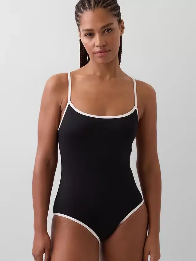 Badkleding met ronde hals
