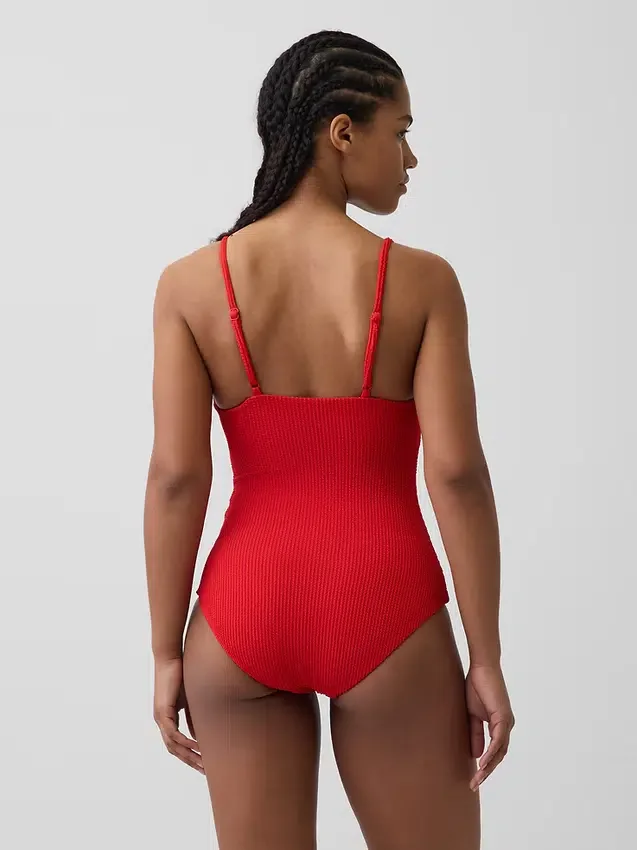 Badkleding met ronde hals