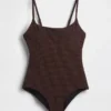 Badkleding met ronde hals