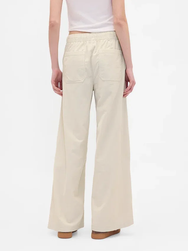 Baggy broek van corduroy met middelhoge taille