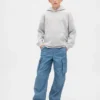 Baggy cargo-joggingbroek van denim voor kinderen