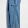 Baggy cargo-joggingbroek van denim voor kinderen