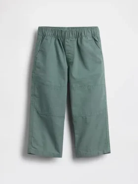 Baggy carpenter-broek met dubbele knieën voor peuters, met elastische tailleband