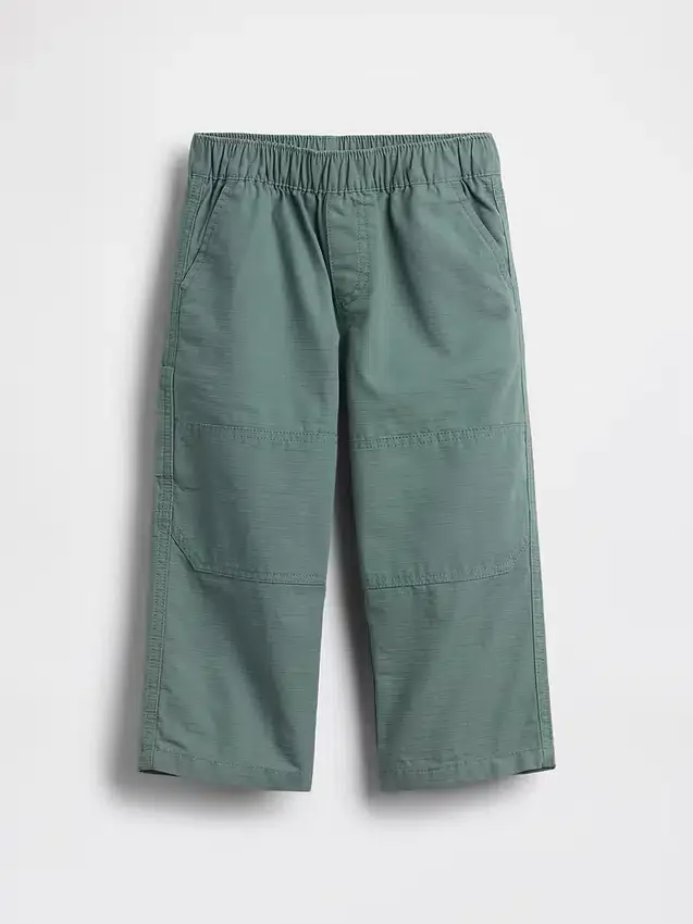 Baggy carpenter-broek met dubbele knieën voor peuters, met elastische tailleband