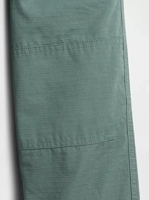 Baggy carpenter-broek met dubbele knieën voor peuters, met elastische tailleband