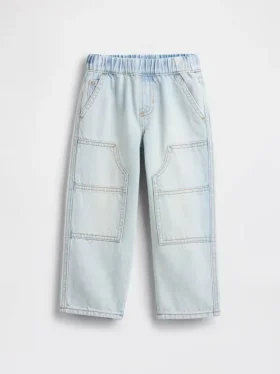 Baggy carpenter-Jeans met elastische tailleband voor Baby & Peuter