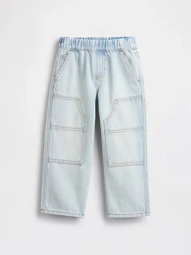 Baggy carpenter-Jeans met elastische tailleband voor Baby & Peuter