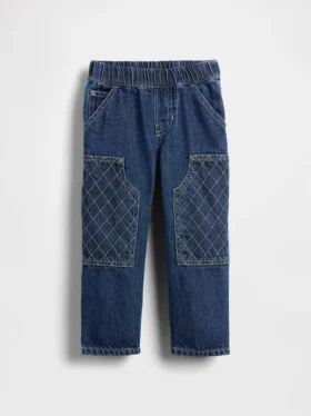 Baggy carpenter-Jeans met elastische tailleband voor Baby & Peuter