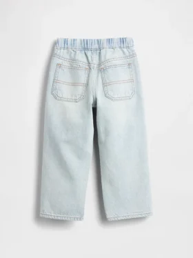 Baggy carpenter-Jeans met elastische tailleband voor Baby & Peuter