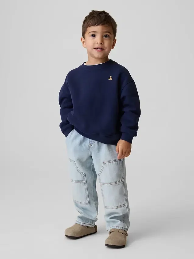 Baggy carpenter-Jeans met elastische tailleband voor Baby & Peuter