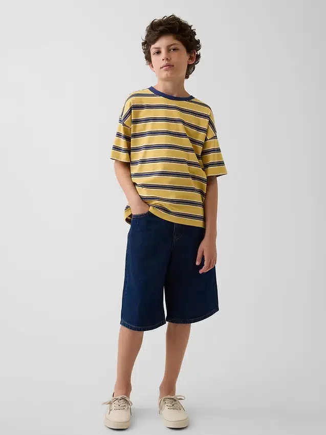 Baggy denimkorte broeken voor kinderen