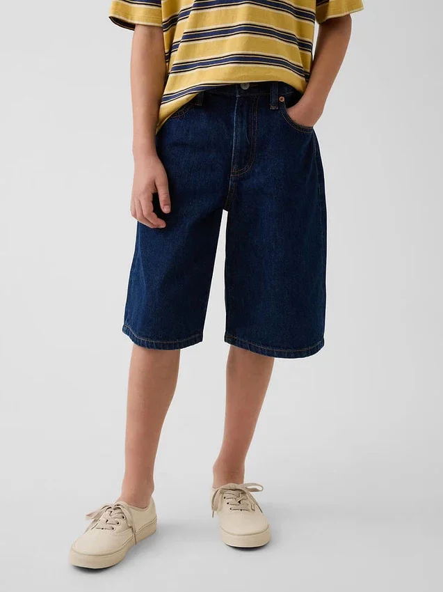 Baggy denimkorte broeken voor kinderen