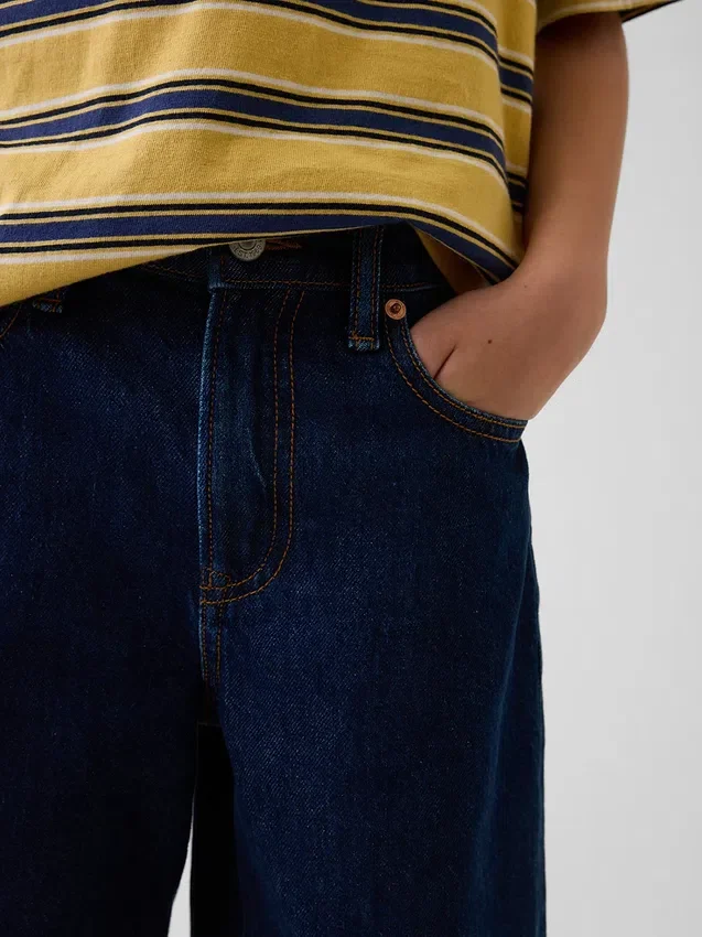 Baggy denimkorte broeken voor kinderen